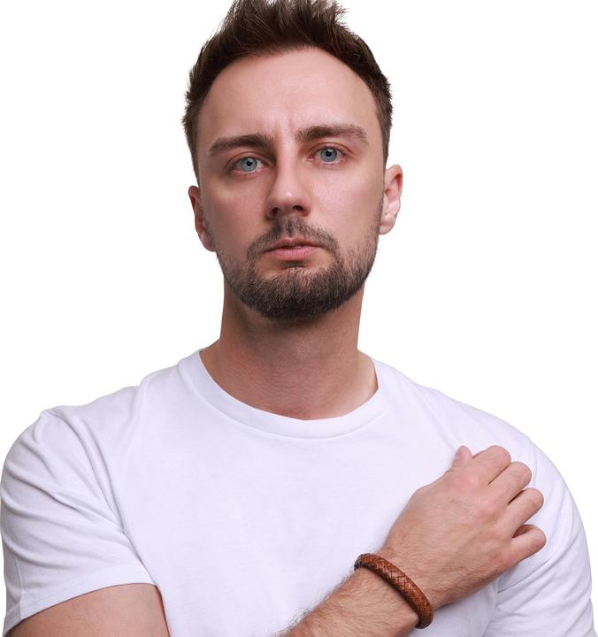 Image du produit Heideman Bracelet en cuir Enno (21 cm, 100% cuir)