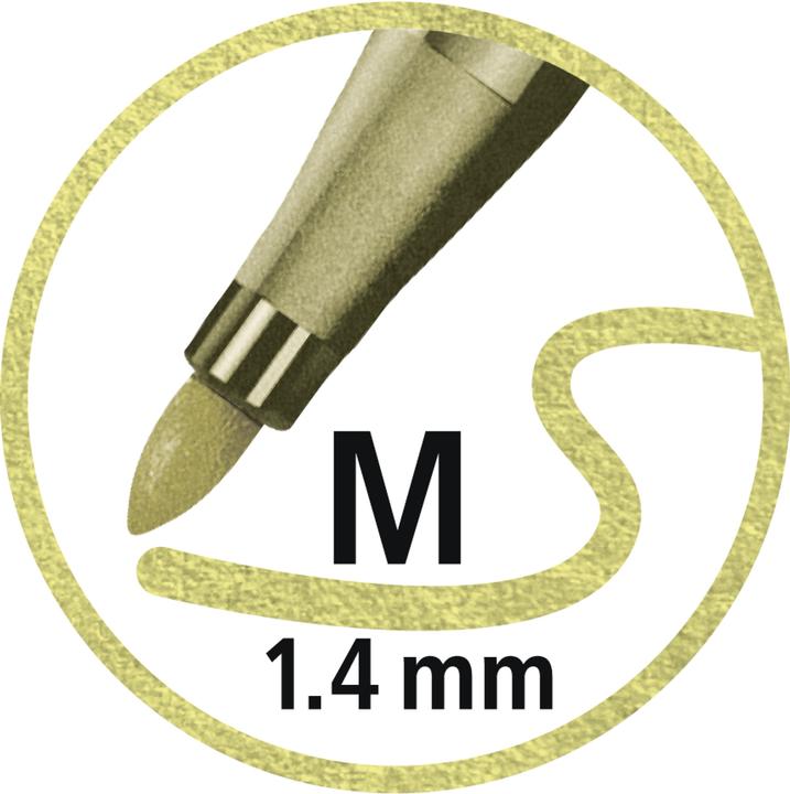 Actual product image STABILO Premium metallic felt-tip pen - Pen 68 metallic - pack of 10 - silver (Silver, 10 x)