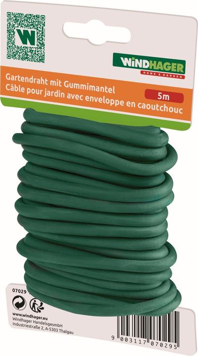 Windhager Gartendraht mit Gummimantel (500 cm, 0.50 cm)