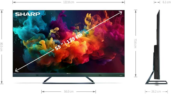 Produktbild Sharp 55FQ5EG (55", QLED, 4K, 2023)