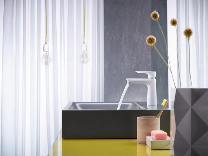Image du produit hansgrohe Talis E 1-gats wastafelkraan 110 CoolStart met waste mat wit