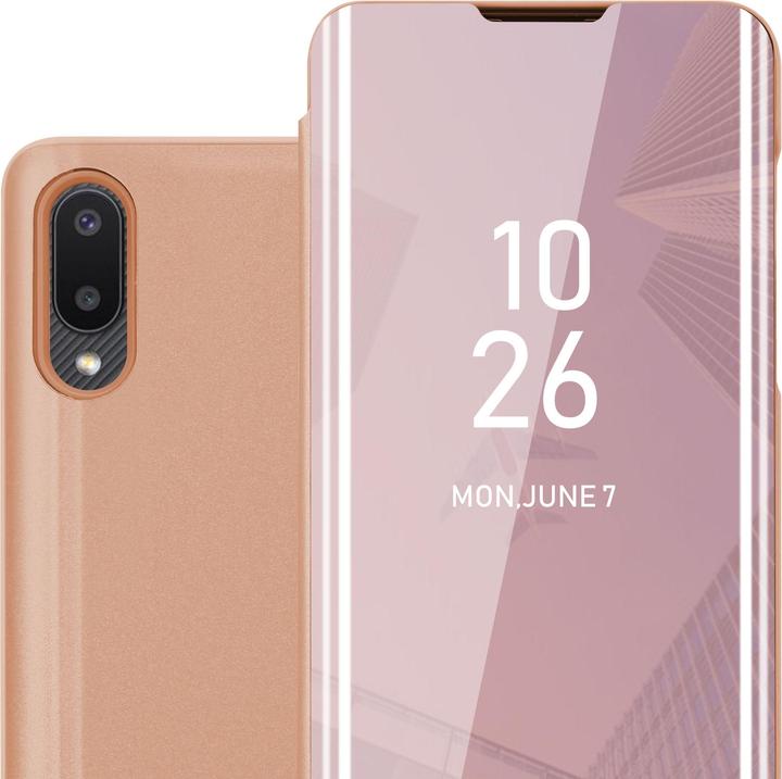 Actual product image Cadorabo Book Smart View Mirror Cover (Samsung Galaxy M02, Samsung Galaxy A02)