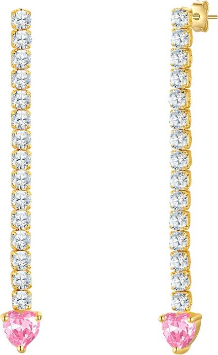 Actual product image Glanzstücke München Ladies heart sterling silver zirconia yellow gold - 34424 (Sterling Silver)