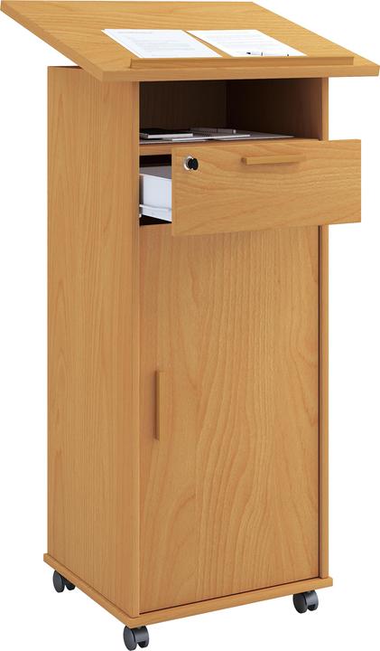 Actual product image VCM Standing desk lectern Meeta with castors revolving door (60 x 50 x 120 cm)