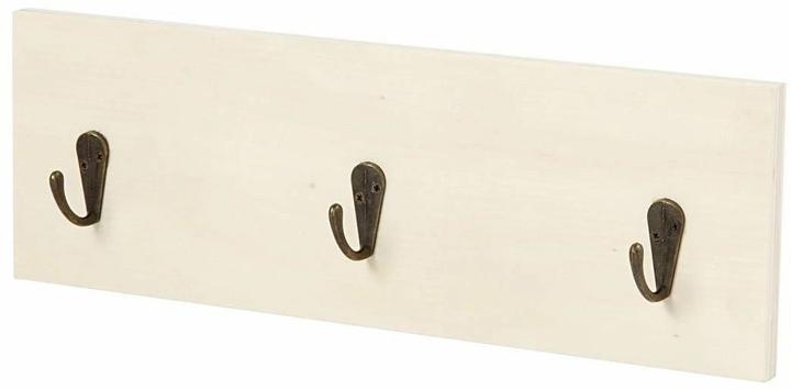 Actual product image Creativ Company Wooden article 30 x 10 cm coat rack with 3 hooks