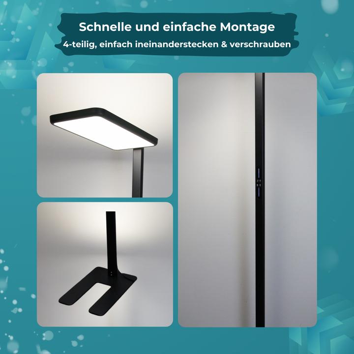 Actual product image Luxula LED office floor lamp, up/down, black (7000 lm)