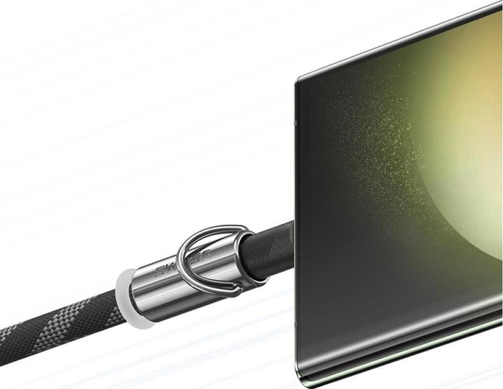 Produktbild Usams Smycz do telefonu z kablem do ładowania SJ745 60W USB-C do USB-C 1.2m czarny (1.20 m, USB 3.2 Gen 1)