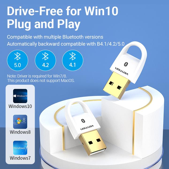 Image du produit Vention Adaptateur USB Bluetooth CDSW0 5.0 Blanc (Emetteur & Récepteur)