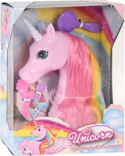 Actual product image Unicorn haircut head with 4 accessories