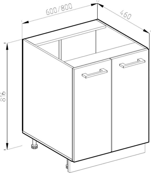 Produktbild Vicco Küchenunterschrank R-Line (60 x 46 x 81.5 cm)