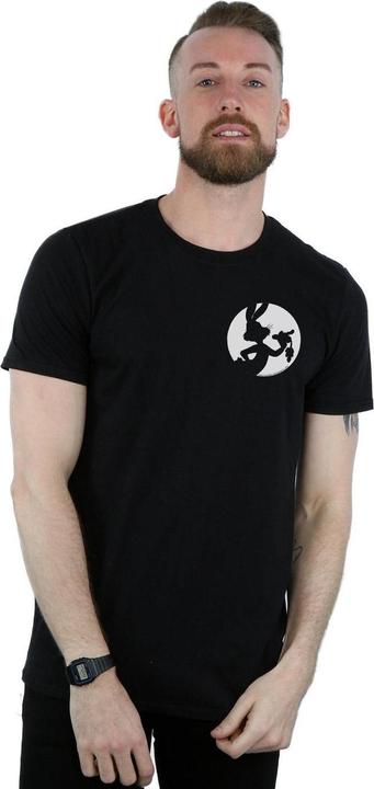 Actual product image Looney Tunes Mens Bugs Bunny Silhouette Breast Print T-Shirt (S)