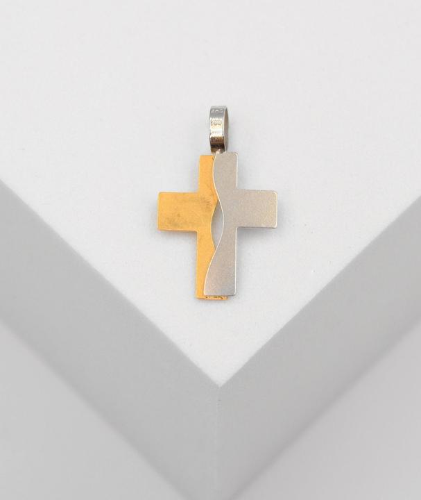 Produktbild Muau Kreuz (750, Weissgold, 18K Gelbgold)