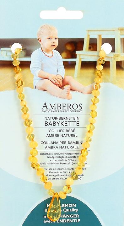 Actual product image Amberos Natural amber necklace with pendant Baroque