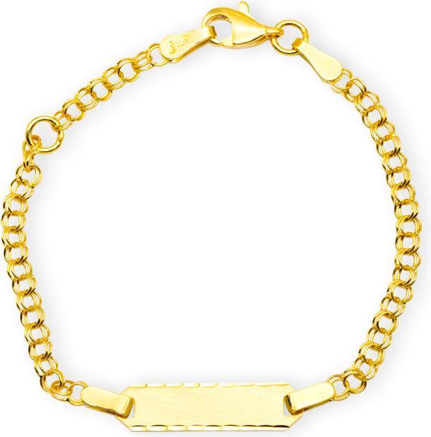 JGZ ID-Bracelet mit Gravur (14 cm, 9 Karat Gelbgold 375)