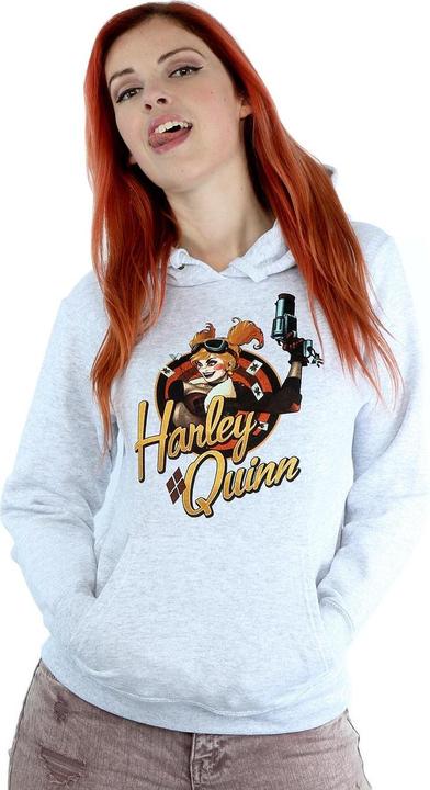 Produktbild Universal Textiles Harley Quinn Abzeichen Hoodie (XXL)