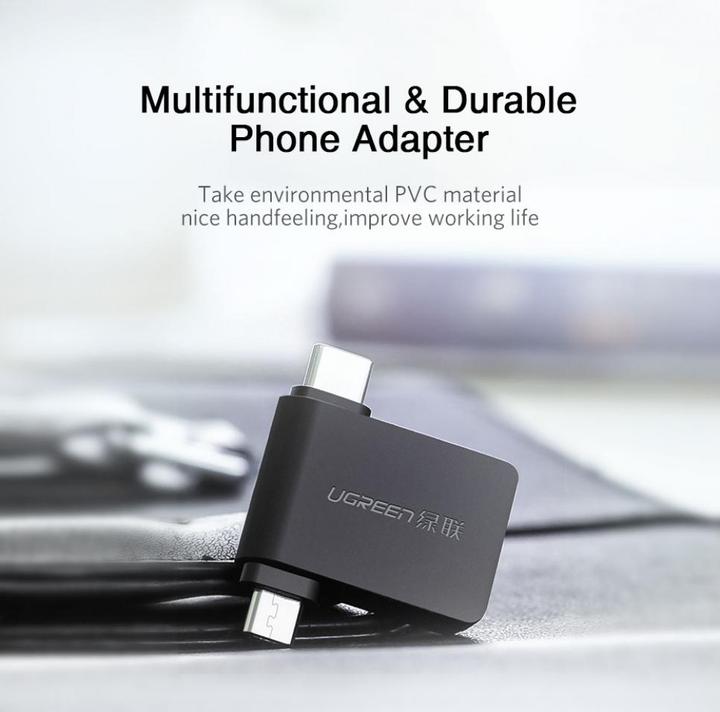 Actual product image Ugreen Micro USB + USB-C to USB-A 3.0 Adapter (USB Type C, USB-A)