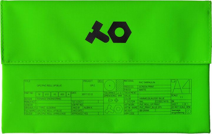 Actual product image Teenage Engineering OP-Z PVC Roll up Bag Neon-Green (Storage)