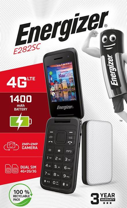 Actual product image Energizer Flip Phone Diamonds E282scd Sv (2.80", 2 Mpx, 4G)