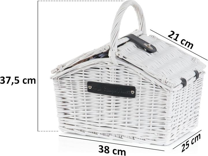 Produktbild CampFeuer Picknickkorb für 2 Personen mit 12-teiligem Geschirr-Set