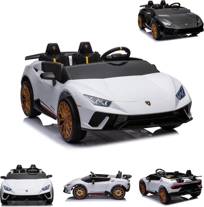 Produktbild Es-toys Kinderfahrzeug - Elektro Auto "Lamborghini Huracan Spider 2 Sitzer" - Lizenziert - 4 Motoren- 2,4Ghz (12 V)