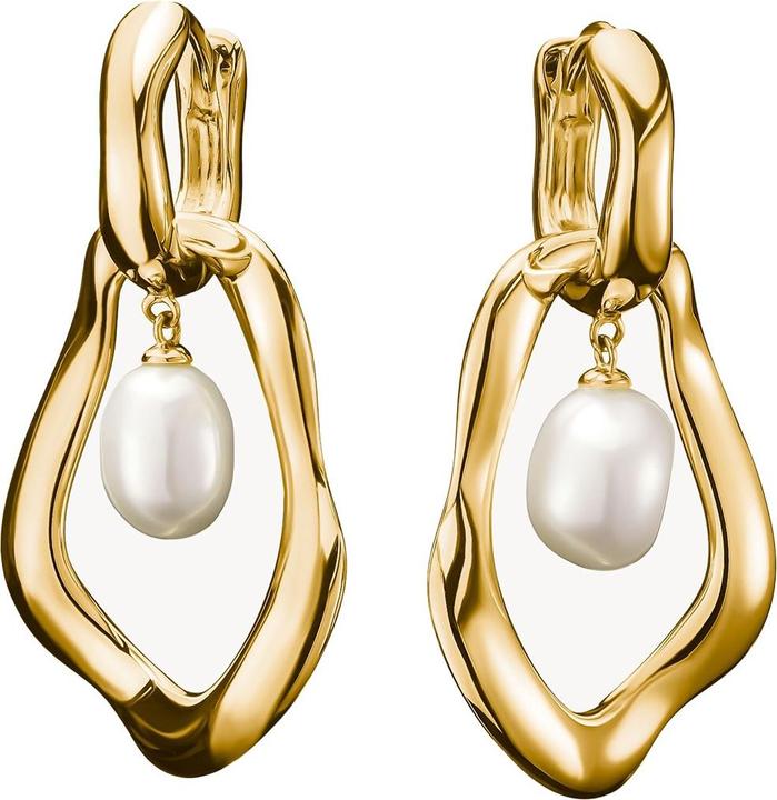 Produktbild Thomas Sabo Creolen mit Perlen Anhänger Natural Beauty vergoldet (Silber 925)