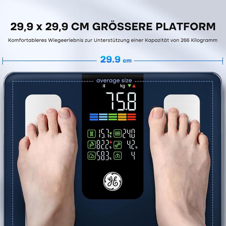 Immagine prodotto GE Körperanalysewaage mit App-Unterstützung (220 kg)