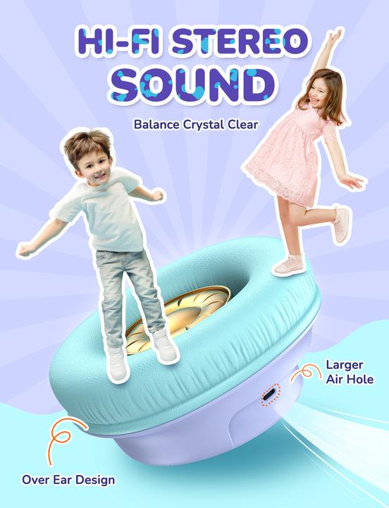 Produktbild Iclever Headphone Kids BT & Cable LED
