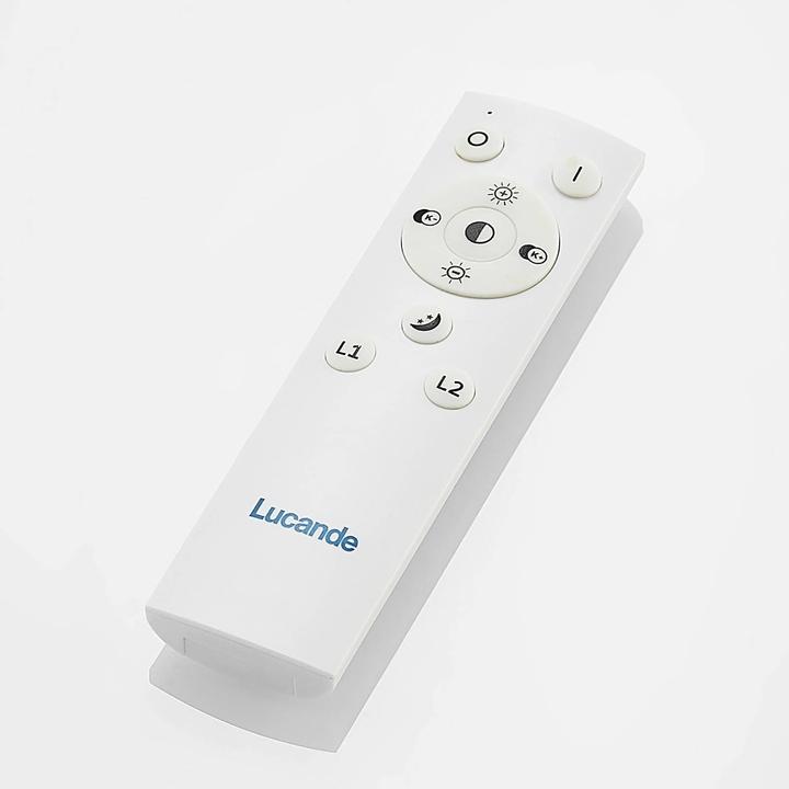 Produktbild Lucande Chariska LED-Deckenlampe Holz weiss 95 cm (740 lm)