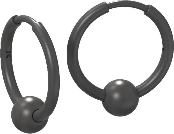 K12 - Black Pearl Creoles (ohne Messing, Chirurgenstahl 316L)