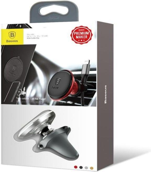 Immagine prodotto Baseus Supporto magnetico per l'auto dello sfiato d'aria con clip per cavi argento
