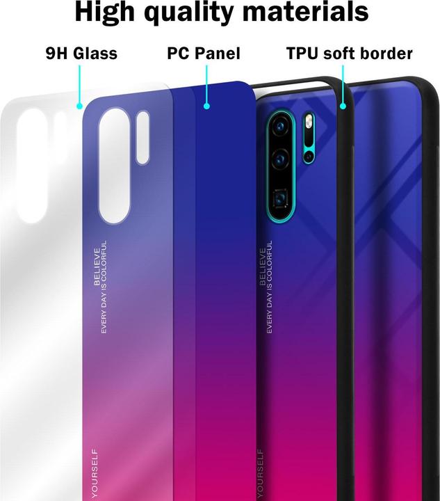 Productafbeelding Cadorabo TPU 2 kleuren glasdekking (Huawei P30 Pro)