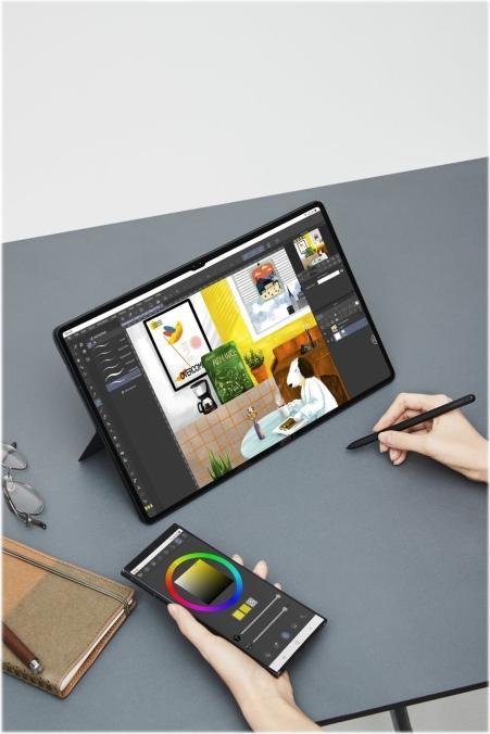 Image du produit Samsung Book Cover Keyboard pour Galaxy Tab S8 Ultra, Noir (DE, Galaxy Tab S8 Ultra)