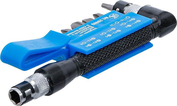 Immagine prodotto BGS Cacciavite ad angolo con 7 inserti a doppia punta attacco esagono esterno 6,3 mm (1/4") 8 pz. (6,3 mm)