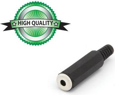 Actual product image Velleman 3.5Mm Female Jack Connector Black Plastic Stereo