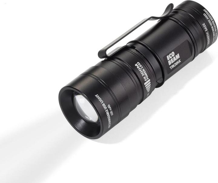 Troika ECO BEAM Taschenlampe mit LED-Licht, schwarz (8.20 cm)