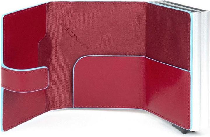 Actual product image Piquadro Blue Square - Double credit card case with sliding system