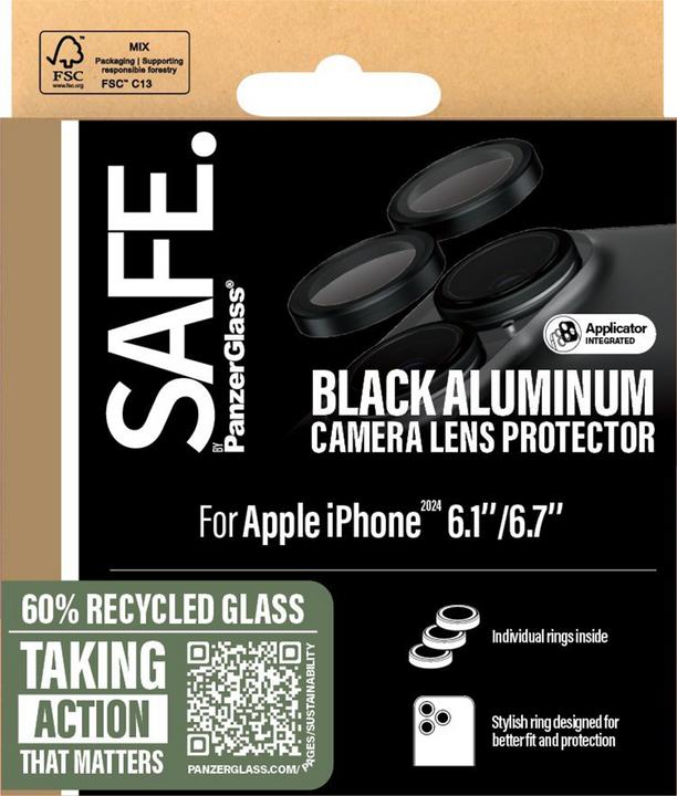 Image du produit Safe Protecteur de caméra (1 pièce(s), Apple iPhone 16 Pro Max, Apple iPhone 16 Pro)