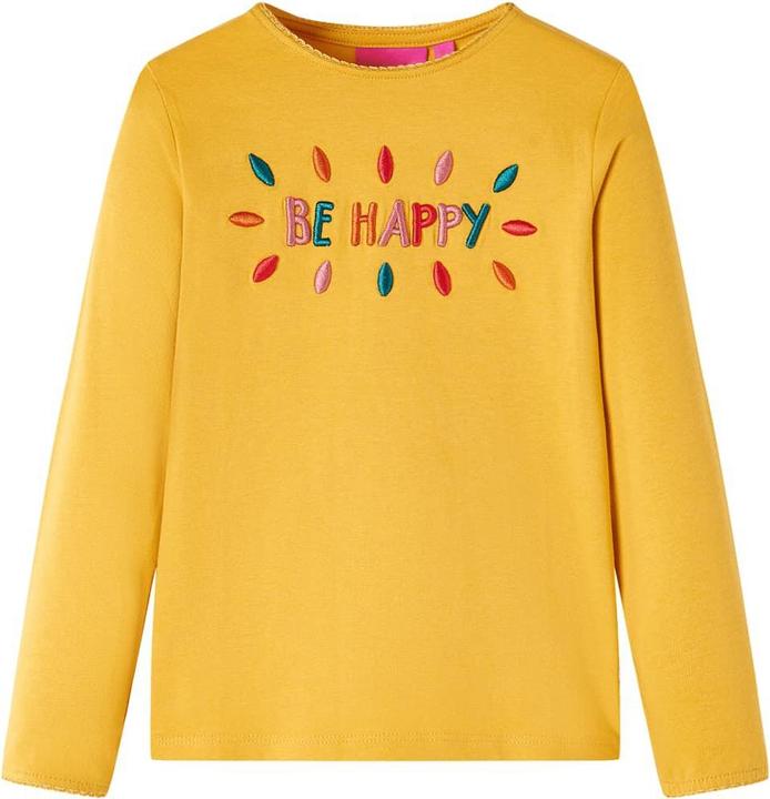 Image du produit VidaXL Chemise à manches longues pour enfants Ocre foncé 140,Matériau : 95 (140)