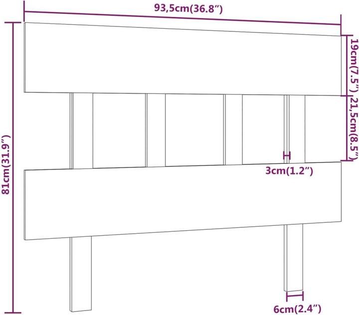 Actual product image VidaXL Aylice (123.5 x 3 x 81 cm)