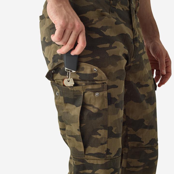 Produktbild Solognac Jagdhose Steppe 500 Cargo strapazierfähig Camouflage braun (L)