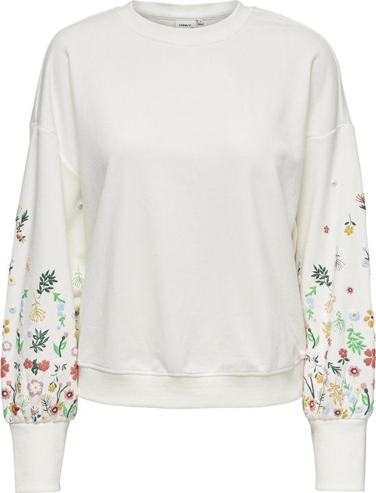 Only Normal geschnitten Rundhals Gerippte Ärmelbündchen Tief angesetzte Schulter Sweatshirt Sweatshirt (L)