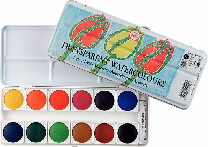 Produktbild Talens Wasserfarbe Transparent 12er Set, Mehrfarbig (Mehrfarbig)