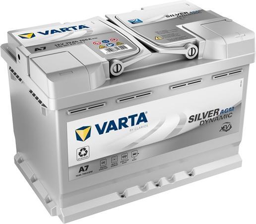 Varta Silver Dynamic AGM A7 (12 V, 70 Ah, 760 A)