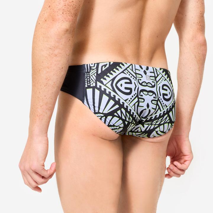 Produktbild Watko Badehose Slip Wasserball Herren - 500 Tiki grau (40)