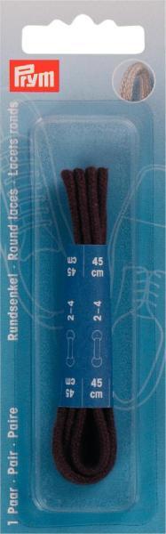 Actual product image Prym Round laces 3 x 450 mm brown (45 cm)