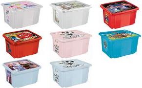 Produktbild keeeper Aufbewahrungsbox karolina ""Cars"", 30 Liter Dreh-/Stapelbox mit Deckel, aus PP, cherry-red, mit (30 l)