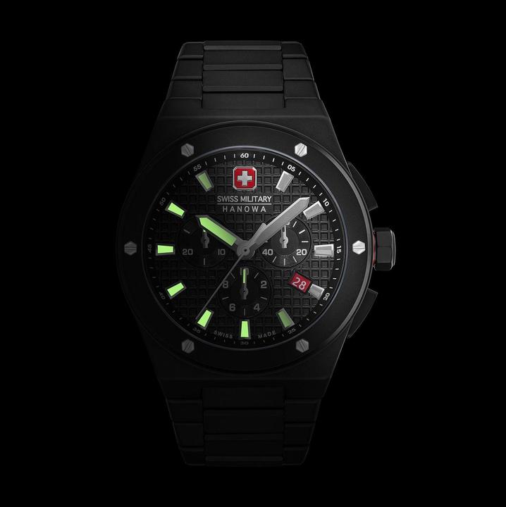 Actual product image Swiss Military Hanowa Herrenuhr (Watch with gemstone, 43 mm)
