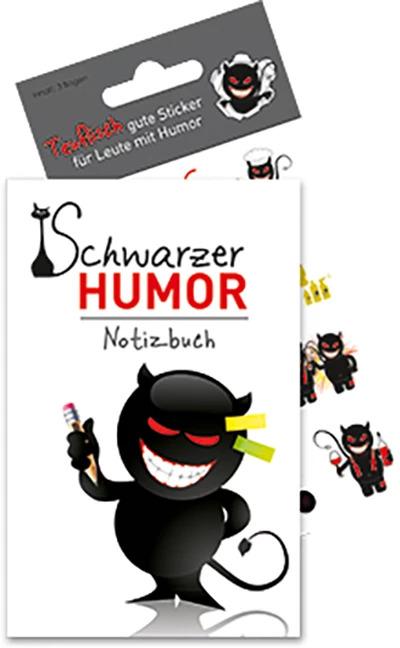 Produktbild Schwarzer Humor - Notizbuch mit Stickern