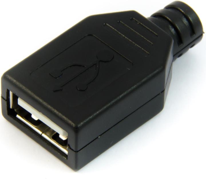 Actual product image Purecrea USB type A socket with solder contact (5.61 m, USB 2.0)