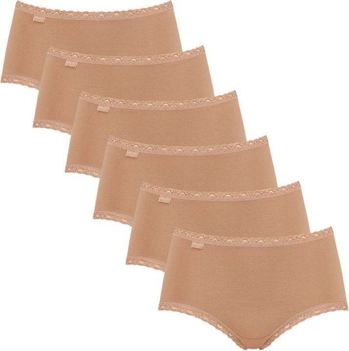 Actual product image Sloggi Pack of 6 24/7 Cotton Lace Midi Briefs (46, 3XL, pack of 6)